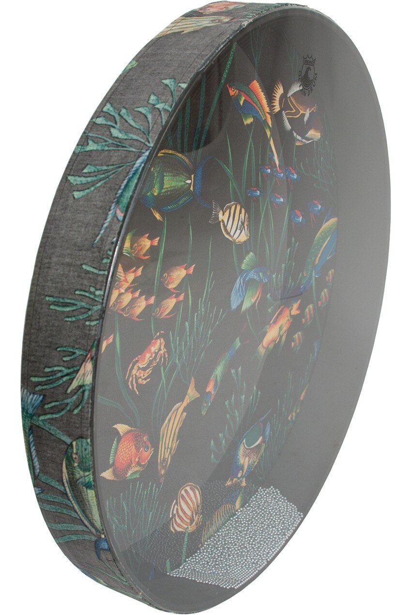 Remo Ocean Drum 22'x2.5' Fish AYOTTE CUSTOM MUSICAL ENGRAVINGS